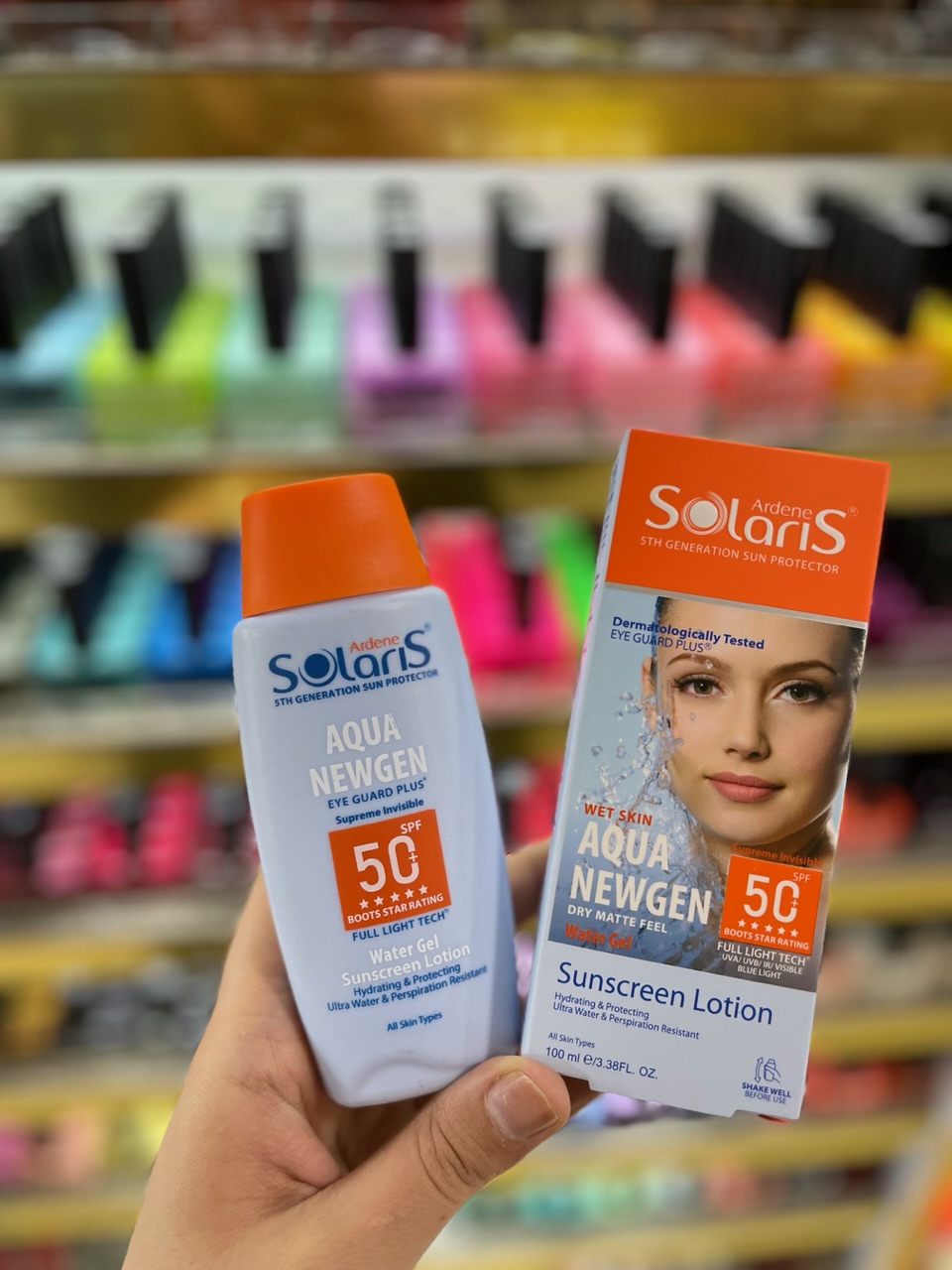 ضد آفتاب سولاریس آبرسان آکوا نیوژن بیرنگ SPF 50 حجم 100 میل